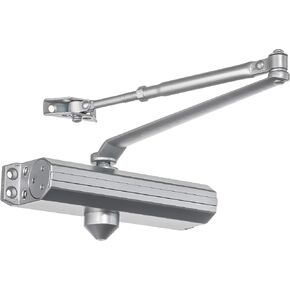 Dynasty Hardware Door Closer Adjustable Spring Size 1-4 Hydraulic Automatic Door Closer ADA Compliant Series 1614 Sprayed Aluminum