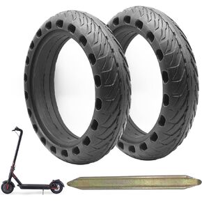 (2piece) 8.5x2 inch Solid Tire 50/75-6.1 8.5 inches Electric Scooter Wheels for Xiaomi m365 Electric Scooter Mijia Mi m365 pro/gotrax gxl V2/gotrax XR 8 1/2'' Front or Rear Replacement Honeycomb