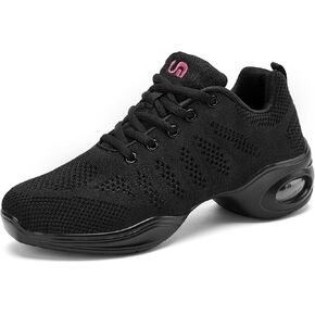 Dance Shoes for Women Jazz Shoes Women Dance Sneakers Breathable Air Cushion Split Sole Athletic Walking Dance Shoes Platform Shoe