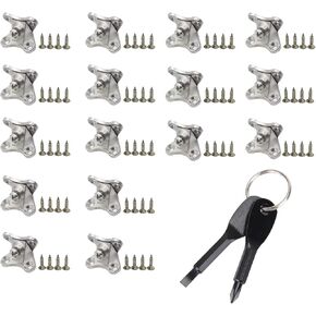 12pcs Removable Corner Brace Butterfly Shape Support Connector Bracket Alternative to Right-Angle L Shape Corner Brace, Electroplating Process Corner Code Metal Brackets for Wood, Furniture, Silver