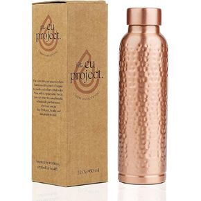 32 Oz Hammered Copper Water Bottle – Pure Handcrafted Ayurvedic Copper Vessel for Hydration – Leak-Proof, Durable & Stylish Design for Home, Office, Gym & Travel