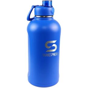 SHAKESPHERE Stainless Steel Sports Water Bottle - 68oz Double-Walled Hydration Jug, Leak-Proof with Handle - Reliable Workout Hydration, Gym Sessions - Outdoor Fitness Adventures (Blue)