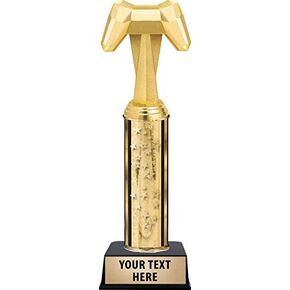 Crown Awards 11" Gold Video Games Trophy, Video Gaming Trophies with Personalized Engraving Prime