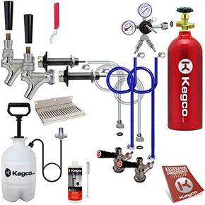 Kegco 3PUCK2-5T Kegerator Kit, 2-Tap, Chrome