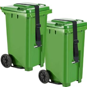 Trash Can Locks for Animals: 2 Pack Adjustable Garbage Can Locks for Animals, Security Straps Trash Can Lid Lock to Keep Squirrels, Raccoons, Critters Out of The Trash