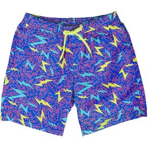 Tipsy Elves Blue Grease Lightning 4 Way Stretch Swim Trunks for Men Size 4X-Large