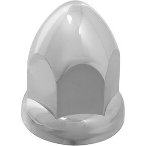 GG Grand General 10024SP 1-1/2 X 2-11/16 Inches Chrome Plastic Bullet Push-On Nut Cover w/Flange Multi Purpose, Set of 10