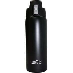 Aquatix Matte Black Insulated FlipTop Ultimate Sport Bottle 21 Ounce Pure Stainless Steel