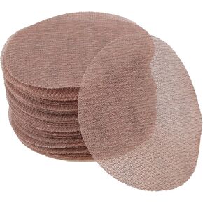 50 Pcs 6 Inch Abranet Sanding Mesh Anti-Clog Hook Loop Dust Free Net Sandpaper 400 Grit Brown Aluminum Oxide