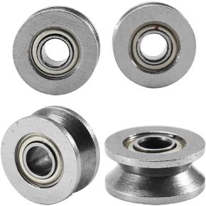 V Pulley, 10pcs V Ball Bearing Pulley Carbon Steel Durability V624ZZ Linear Bearing for Rail Track Linear Systems