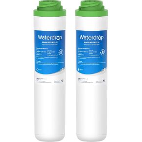 Waterdrop FQK2J Under Sink Water Filter, Replacement for GE FQK2J, FQK1K, 1350 Gallons Dual Flow Drinking Water Replacement Filters (2 Count)