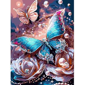 Lxmsja Rocky Mountain Waterfall Paint by Numbers for Adults Beginners, Painting by Number with Complete Accessories, DIY Acrylic Drawing Paintworks Artwork, Home Decor 40x50CM