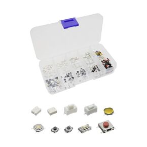 T Tulead 10 Values Tactile Push Button Switch Micro Momentary Tactile Push Button Switch Tact Switch Assortment Kit 250PCS