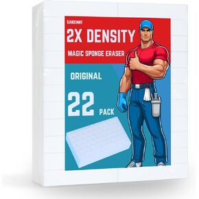 22Pack Magic Sponge Erasers|2X Density Magic Eraser Sponge in Bulk for Cleaning Kitchen,Bathroom,Wall,Floor|Multi-Functional Household Magic Sponge Cleaning Pads