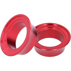 2Pcs Headsets Taper Washer CNC Aluminium Alloy Taper Washer Front Fork Conical Stem Spacers for Road Mountain Bike(Red)