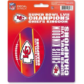 FANMATS Kansas City Chiefs Super Bowl LVII Decal 3-pk