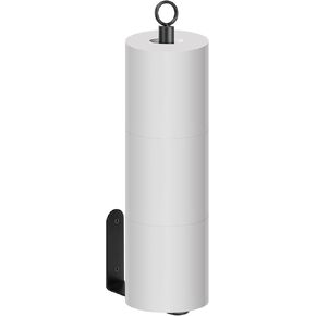 Bath Toilet Paper Holder, Toilet Paper Storage, Toilet Tissue Holder for Paper Rolls, Metal Toilet Paper Organizer, Tissue Roll Holder for Bathroom/Kitchen Wall Mounted (16" H, Matte Black)