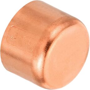 PATIKIL 1 Inch ID Copper Pipe End Cap, Copper Fitting Cap Sweat Plug Solder Connection for Plumbing HVAC Air Conditioner