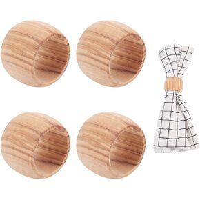 Ph Pandahall 4pcs خواتم منديل الخشب الزيتون ، حامل منديل طاولة الطعام حلقات منديل الدبوس حامل منديل الخشب لعيد الميلاد عيد ميلاد وديكور المطبخ in Saudi Arabia
