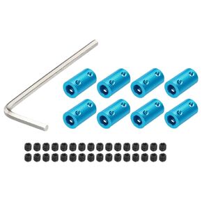 uxcell 8mm to 8mm Shaft Coupler Rigid Coupling Connector L25mm x D14mm Aluminum Alloy for 3D Printers DIY Encoder with 32 Screws & Spanner - 8 Pcs
