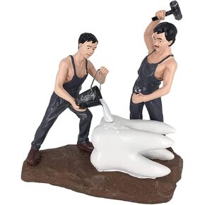 Dental Ornaments Dentist Working Sculpture Teeth Watering for Dentist/Teacher/Friend (White)