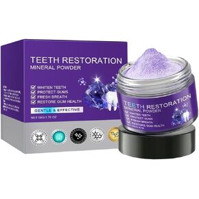 Teeth Restoration Mineral Powder, Teeth Whitening Mineral Powder，Effective in Strengthening Teeth and Gums, Fresh Breath Toothpaste