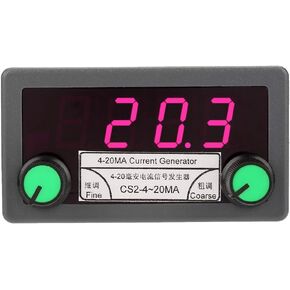 Nikou Signal Generators, 4-20mA Digital Current Analog Signal Generator Coarse,Fine Tuning Constant Current Output Electronic Components Assortment Current Generator