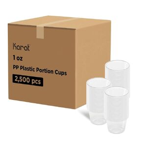 Karat FP-P100TALL-PP 1 oz. Tall PP Portion Cups - Clear (Case of 2500)
