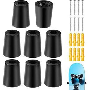 8pcs Vertical Ski Hanger, Ski Wall Mount Holder Vertical Wall Stand Ski Rack with Screws Expansion Anchors Vertical Snowboard Storage to Safely Store and Display your Snow Board(Black) in Kuwait