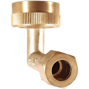 Repairwares 3/4 Inch FHT Hose x 3/8 Inch OD Compression Tube Appliance Water Inlet Brass Swivel Gooseneck Fitting W10685193 W10273460 W10574777