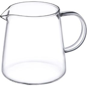 Small Glass Pitcher, 8.5 Ounces, Glass Tea Pitcher, Glass Milk Pitcher, Glass Creamer Pitcher, Mini Glass Pitcher (1 Pack)