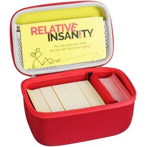 Hermitshell Hard Travel Case for Relative Insanity Basic and Expansion Party Game.Fits up to 660 Cards (Not Including Cards)
