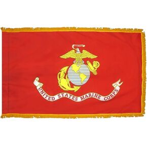 Annin Flagmakers U.S. Marine Corps Parade Colonial Flag USA-Made to Official Specifications, Officially Licensed, 3 x 5 Feet (Model 439105)
