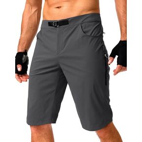 Men's Mountain Bike Shorts Stretch Cycling Biking Bicycle Quick Dry Hiking Shorts for Men Zipper Pockets