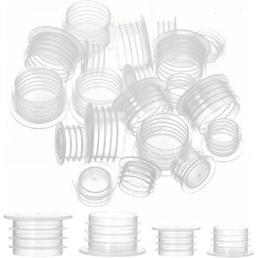 20 PCS 2 Size Salt and Pepper Stoppers Plugs, Replacement Plug Bottle Caps（0.51+ 0.78inch）round Salt Shaker Plug Reusable White Plastic Stoppers for Salt and Pepper Shakers, Glass Bottles, Pipes