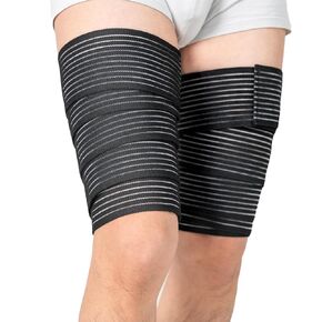 2 Pcs Hamstring & Thigh Compression Wraps, Adjustable Thigh Compression Braces, Quad & Thigh Support for Men and Women, Versatile Compression Bandages for Thigh, Knee, Calf, Arm