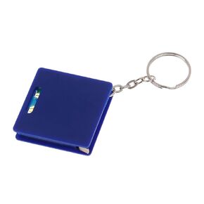 Blue Mini Keychain Tape Measure with Square & Bubble Level Steel Ruler 1meter Measuring Tape for Household Horizontal Bubble Level Portable Measuring Tool Pocketsized Tape Measure(ZS486)