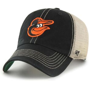 '47 MLB Unisex-Adult Mesh Trawler Trucker Adjustable Hat Cap One Size Fits All (US, Alpha, One Size, Baltimore Orioles)