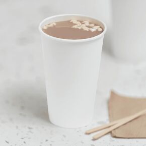 Karat 16 oz Paper Coffee Cup [1,000 ct] White Disposable Cup for Hot/ Cold Drinks and Beverages 90mm (C-K516W)