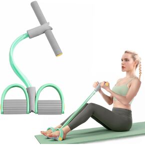 Multifunctional Pedal Puller Resistance Rope Exercise Bands Tension Rope Fitness for Abs Waist Arm Leg Stretching Slimming Training Sit Up Exercise Equipment