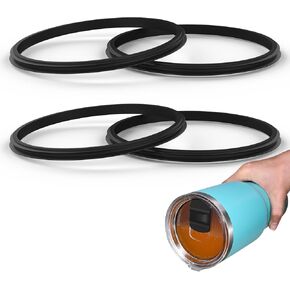 Rubber Seal Replacement Gasket for Yeti Lid, Leak-proof O Ring Replacement Compatible with Yeti 20 oz Tumbler, 10/24 oz Mug, 25 oz Straw Mug and 10 oz Lowball, 4 Packs