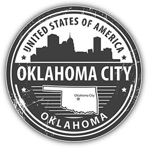 Zirni Oklahoma City USA Grunge Stamp Travel Sticker Decal Design