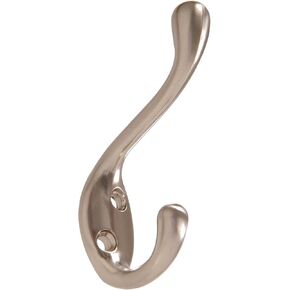 852307 Heavy Duty Coat and Hat Hook Satin Nickel