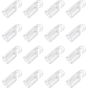 uxcell Blind Wand Hook,12Pcs 1" x 0.3" - Plastic Hexagonal Vertical Blinds Replacement Parts, Tilt Wand Rotating Tip Hook Repair for Broken Blind Parts (Transparent)