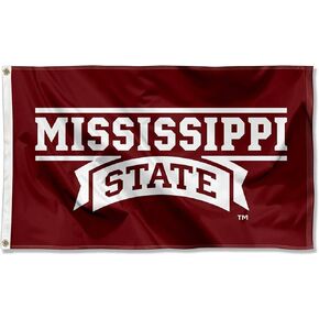 College Flags & Banners Co. Mississippi State Bulldogs MSU University 3x5 Large Maroon Flag