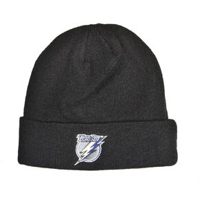 Tampa Bay Lightning Black Cuff Beanie Hat - NHL TB Cuffed Winter Knit Toque Cap