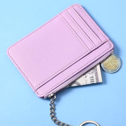 Buryeah 2 Pcs Slim Minimalist Wallet Leather Front Pocket Wallets RFID Blocking Wallets for Women Credit Card Holder for Work Travel in Kuwait