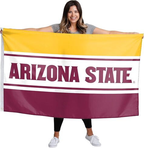 FOCO NCAA Arizona State Sun Devils Unisex Double Sided 3' x 5' Team Logo Horizontal Flag, Horizontal 3' x 5', One Size in Kuwait
