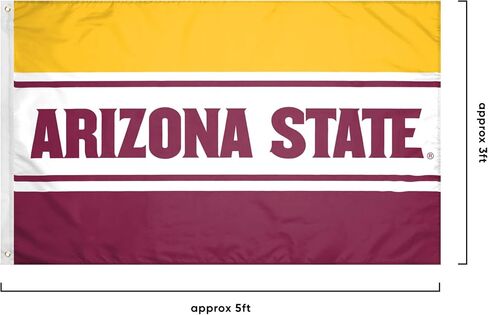 FOCO NCAA Arizona State Sun Devils Unisex Double Sided 3' x 5' Team Logo Horizontal Flag, Horizontal 3' x 5', One Size in Kuwait