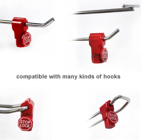BETERTEK PEG HOOK LOCKS 200 PACK REATHER SETIODE PEG HOOK DISLAY SLATWALL و PEGBOARD HOOK LOCK in Kuwait